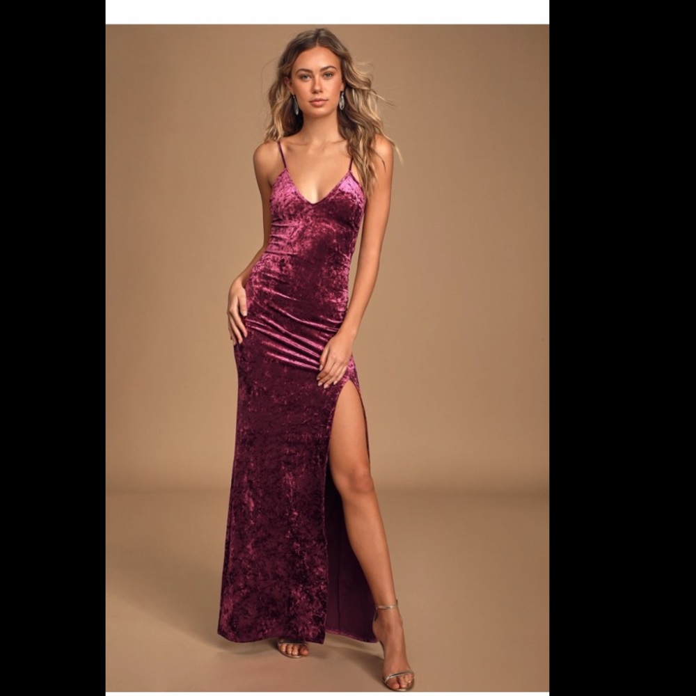 NWT Lulus Supernatural Love Burgundy Dress